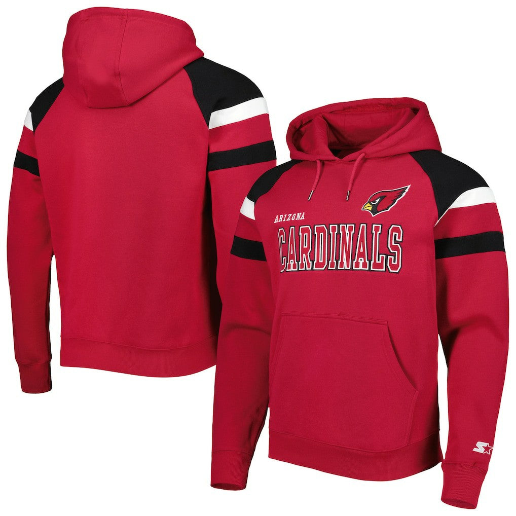 Arizona Cardinals Starter Draft Fleece Raglan Pullover Hoodie - Cardinal for sale