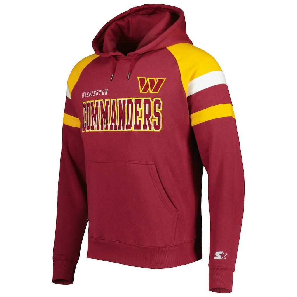 Washington Commanders Starter Draft Fleece Raglan Pullover Hoodie - Burgundy sale