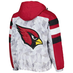 Arizona Cardinals Starter Thursday Night Gridiron Raglan Half-Zip Hooded Jacket - White/Cardinal sale