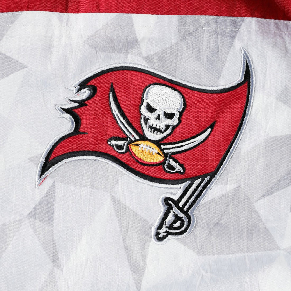 Tampa Bay Buccaneers Starter Thursday Night Gridiron Raglan Half-Zip Hooded Jacket - White/Red discount