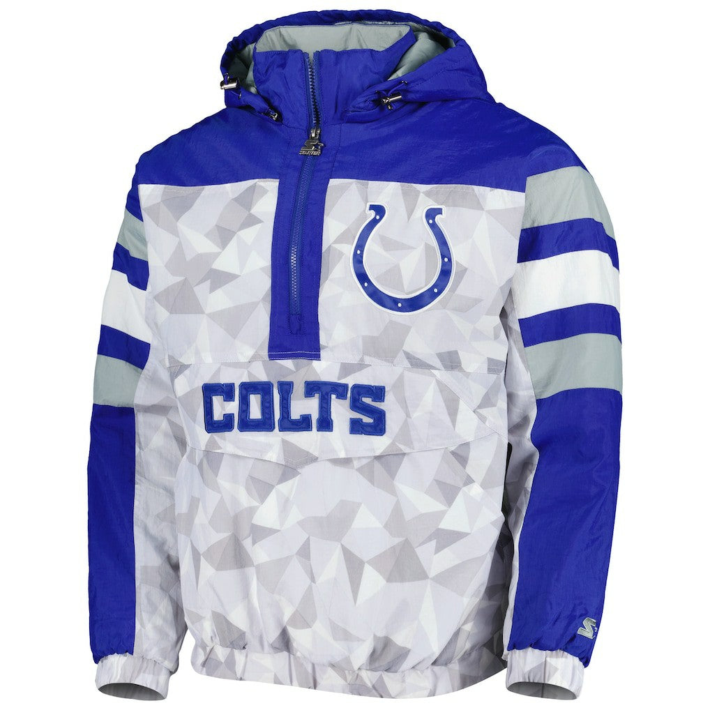 Indianapolis Colts Starter Thursday Night Gridiron Raglan Half-Zip Hooded Jacket - White/Royal online