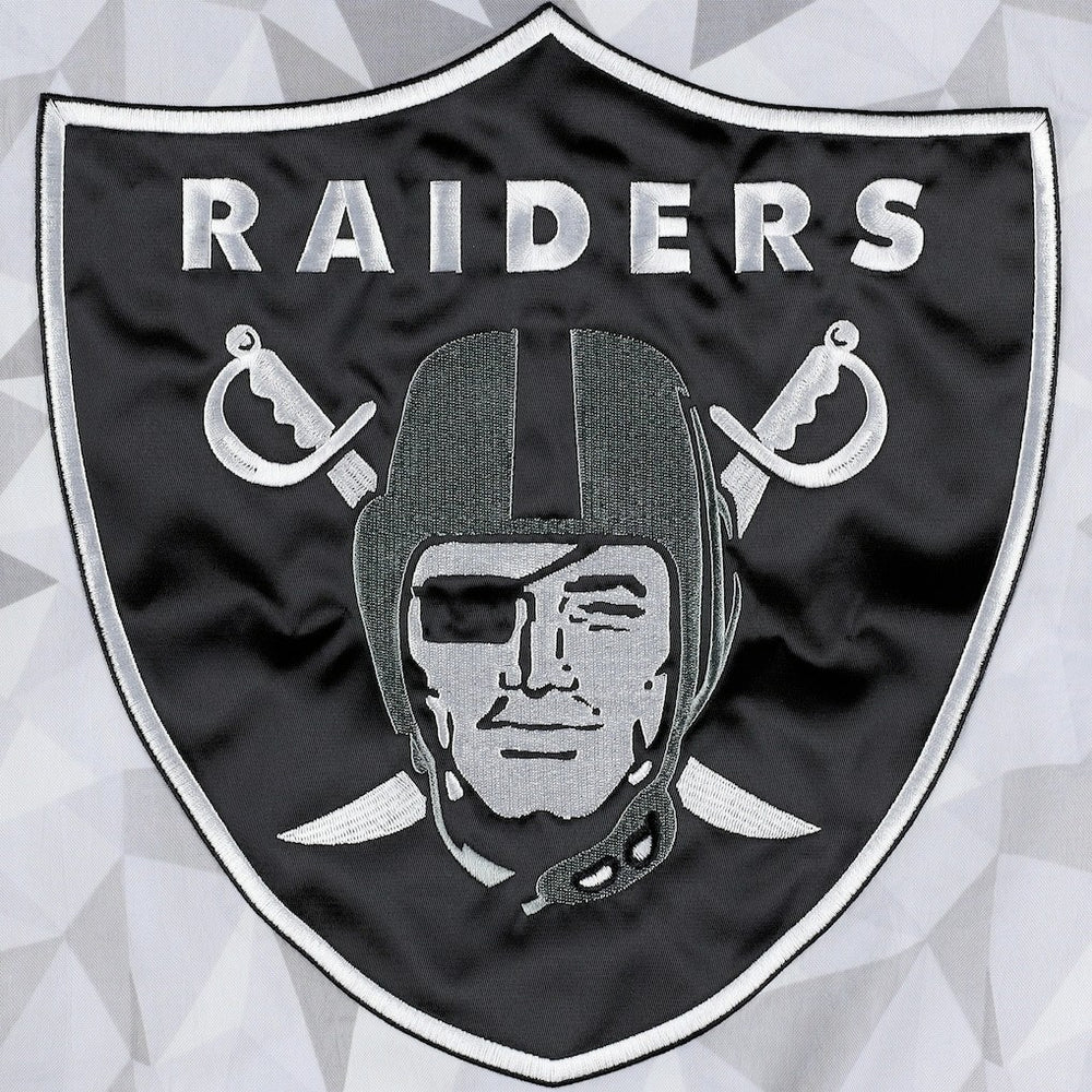 Las Vegas Raiders Starter Thursday Night Gridiron Raglan Half-Zip Hooded Jacket - White/Black outlet