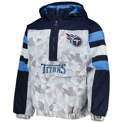 Tennessee Titans Starter Thursday Night Gridiron Raglan Half-Zip Hooded Jacket - White/Navy discount