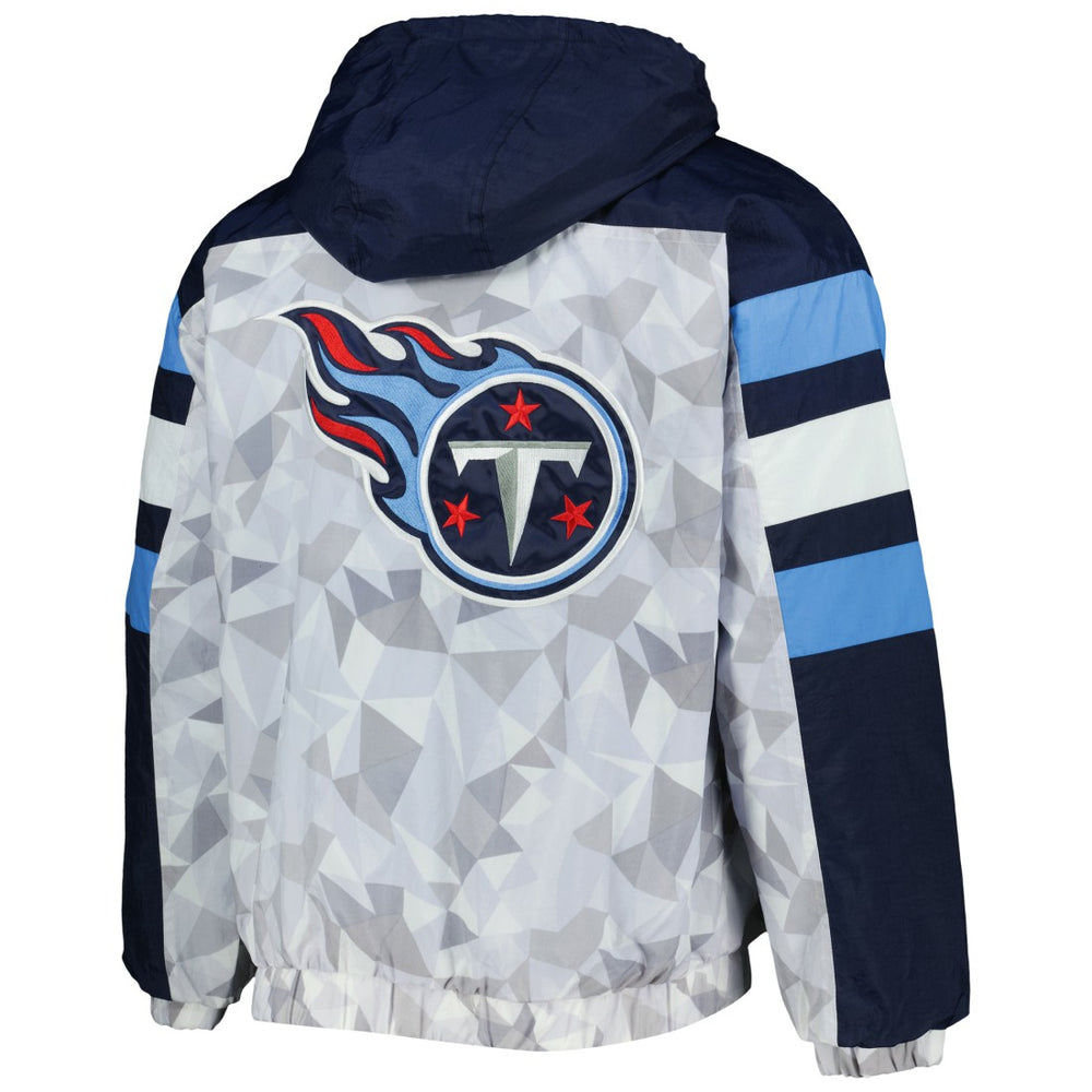 Tennessee Titans Starter Thursday Night Gridiron Raglan Half-Zip Hooded Jacket - White/Navy discount