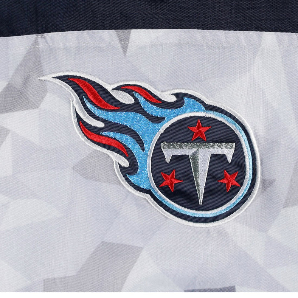 Tennessee Titans Starter Thursday Night Gridiron Raglan Half-Zip Hooded Jacket - White/Navy discount