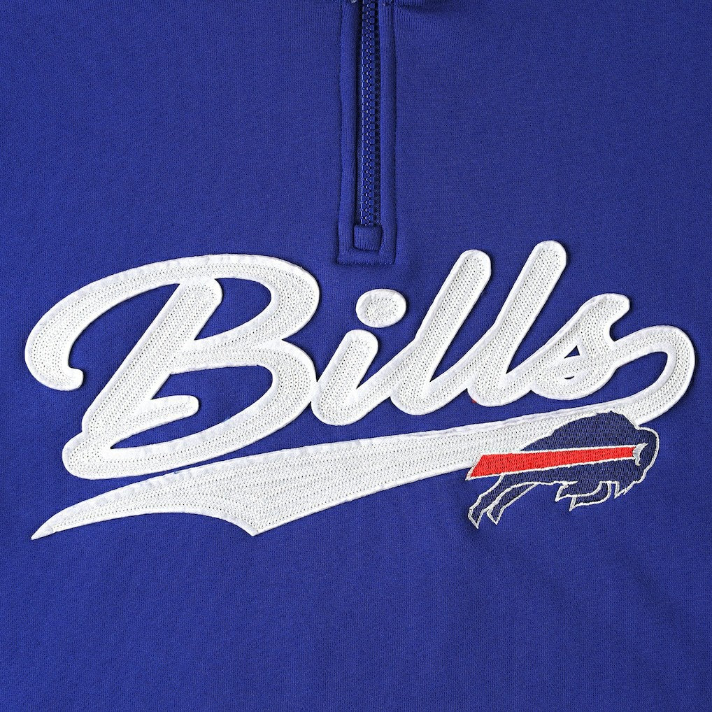 Buffalo Bills Tommy Hilfiger Aiden Quarter-Zip Sweatshirt - Royal/Red on sale