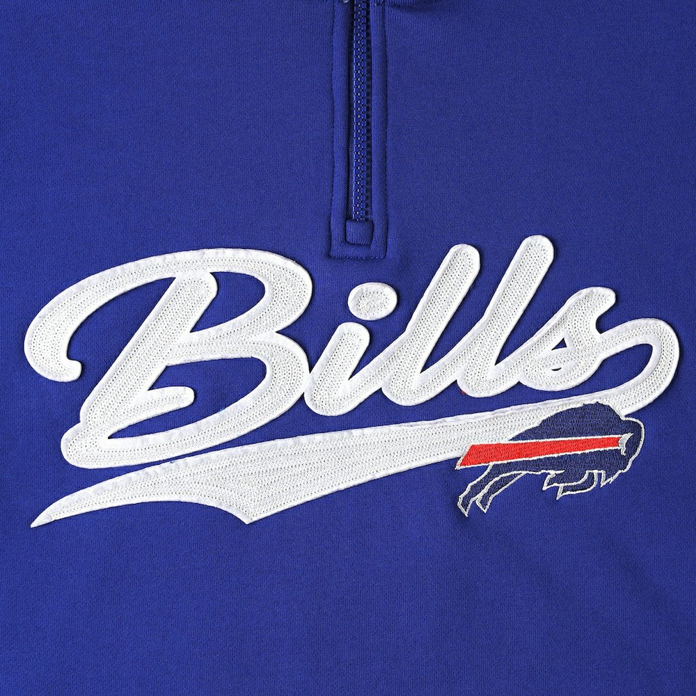 Buffalo Bills Tommy Hilfiger Aiden Quarter-Zip Sweatshirt - Royal/Red on sale