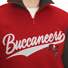 Tampa Bay Buccaneers Tommy Hilfiger Aiden Quarter-Zip Sweatshirt - Red/Pewter for sale
