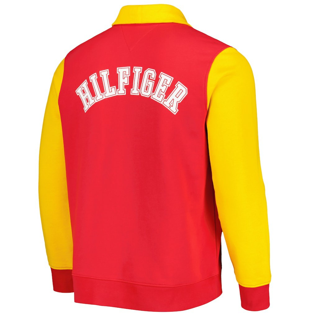 Kansas City Chiefs Tommy Hilfiger Aiden Quarter-Zip Sweatshirt - Red/Gold discount