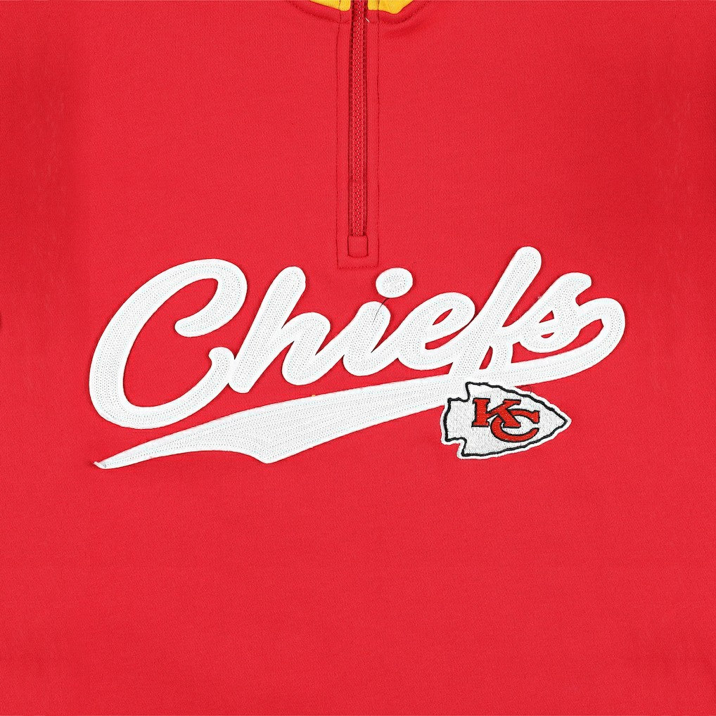 Kansas City Chiefs Tommy Hilfiger Aiden Quarter-Zip Sweatshirt - Red/Gold discount
