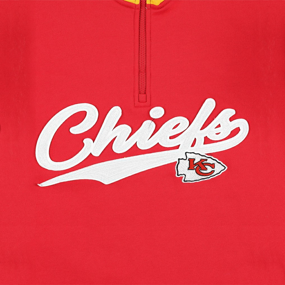 Kansas City Chiefs Tommy Hilfiger Aiden Quarter-Zip Sweatshirt - Red/Gold discount