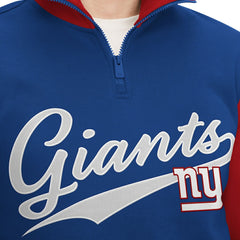 New York Giants Tommy Hilfiger Aiden Quarter-Zip Sweatshirt - Royal/Red online