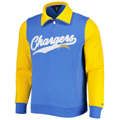 Los Angeles Chargers Tommy Hilfiger Aiden Quarter-Zip Sweatshirt - Powder Blue/Gold outlet