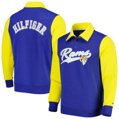 Los Angeles Rams Tommy Hilfiger Aiden Quarter-Zip Sweatshirt - Royal/Gold outlet