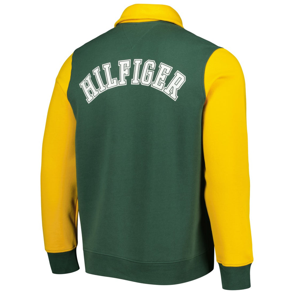 Green Bay Packers Tommy Hilfiger Aiden Quarter-Zip Sweatshirt - Green/Gold sale