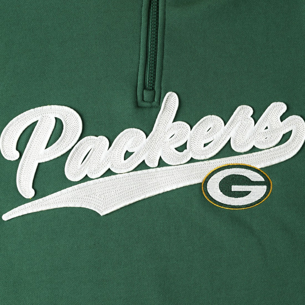 Green Bay Packers Tommy Hilfiger Aiden Quarter-Zip Sweatshirt - Green/Gold sale
