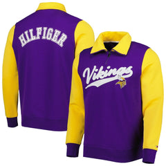 Minnesota Vikings Tommy Hilfiger Aiden Quarter-Zip Sweatshirt - Purple/Gold cheap