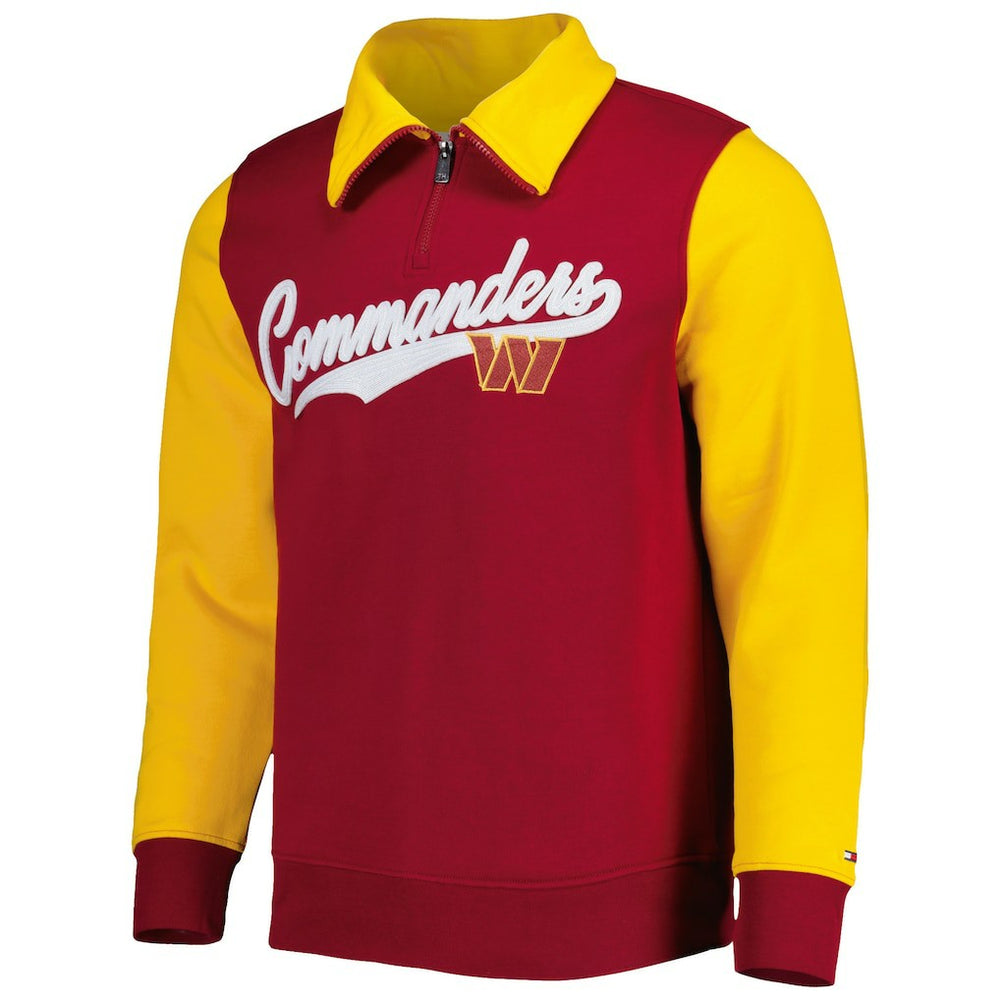 Washington Commanders Tommy Hilfiger Aiden Quarter-Zip Sweatshirt - Burgundy/Gold outlet
