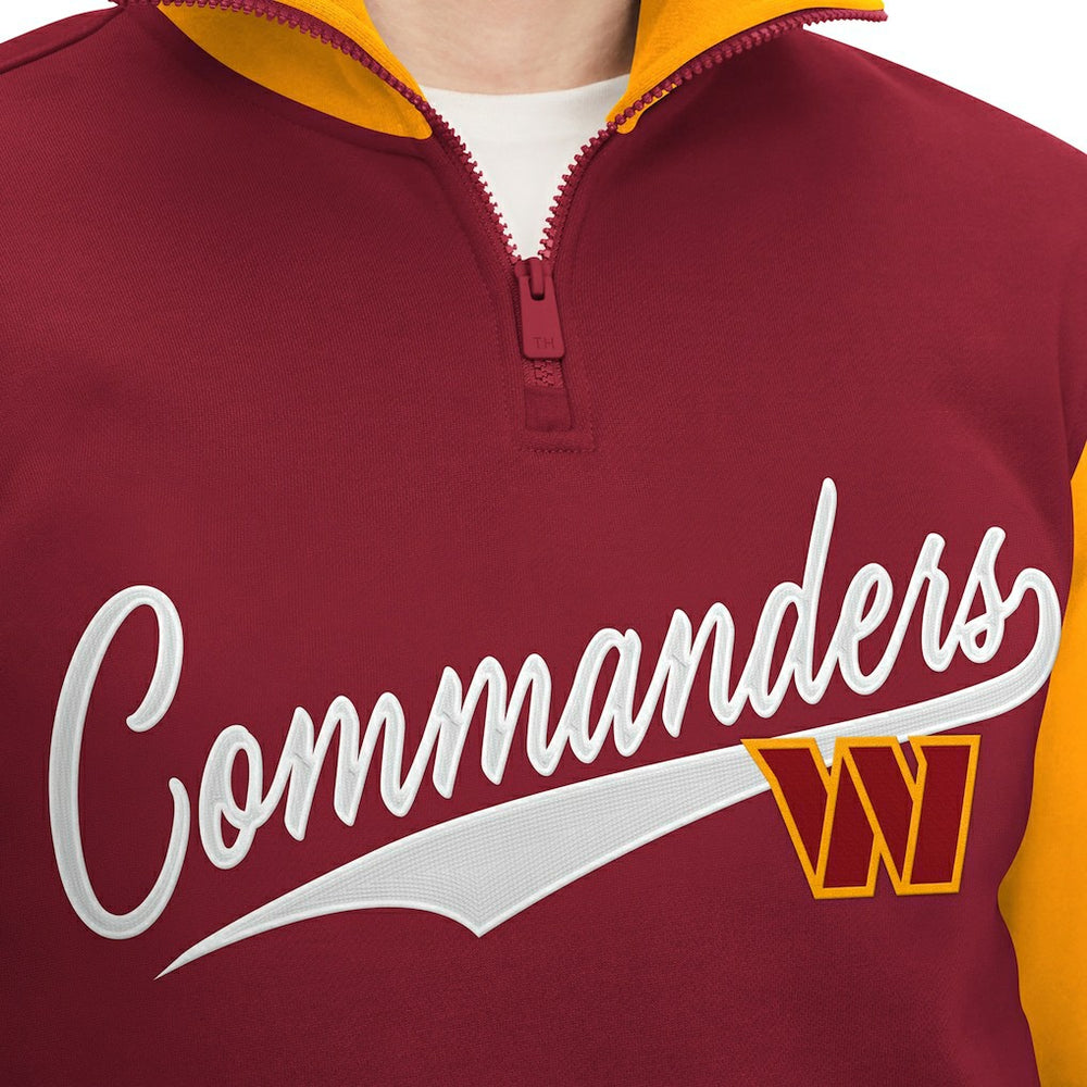Washington Commanders Tommy Hilfiger Aiden Quarter-Zip Sweatshirt - Burgundy/Gold outlet