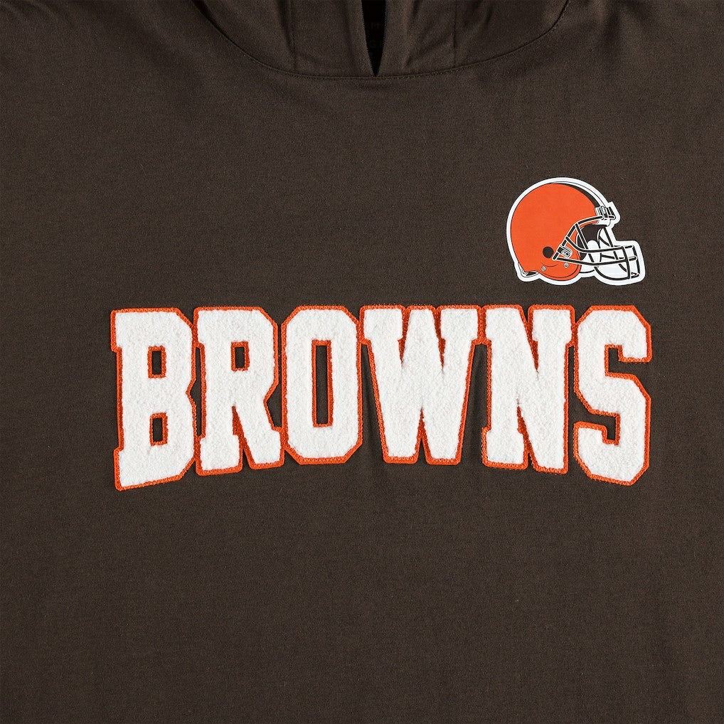 Cleveland Browns Tommy Hilfiger Alex Long Sleeve Hoodie T-Shirt - Brown/White cheap