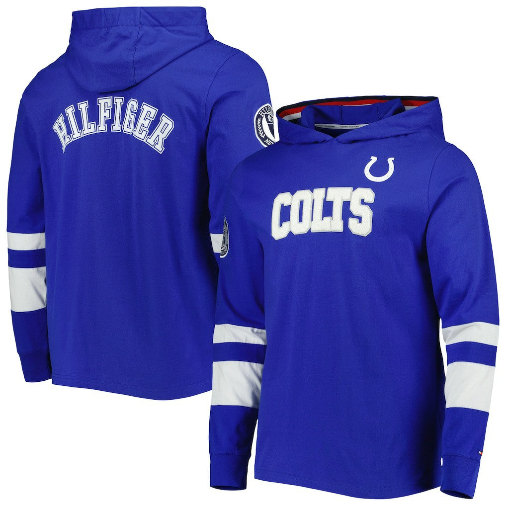 Indianapolis Colts Tommy Hilfiger Alex Long Sleeve Hoodie T-Shirt - Royal/White for sale