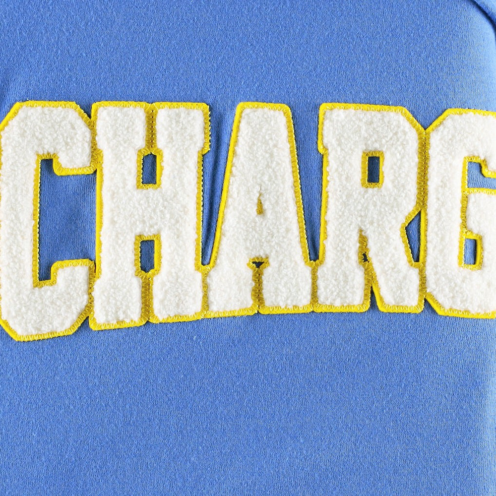 Los Angeles Chargers Tommy Hilfiger Alex Long Sleeve Hoodie T-Shirt - Powder Blue/White on sale