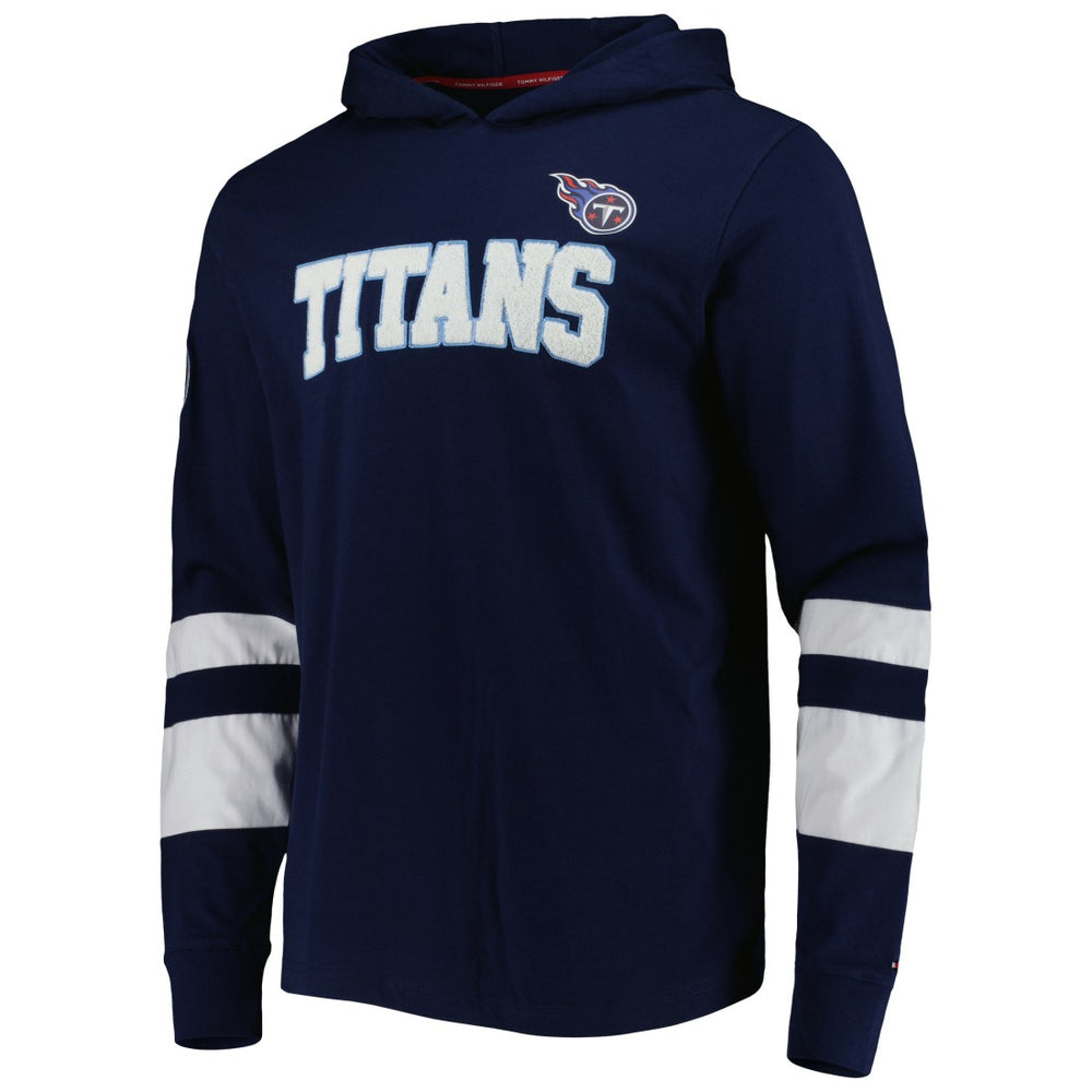 Tennessee Titans Tommy Hilfiger Alex Long Sleeve Hoodie T-Shirt - Navy/White outlet