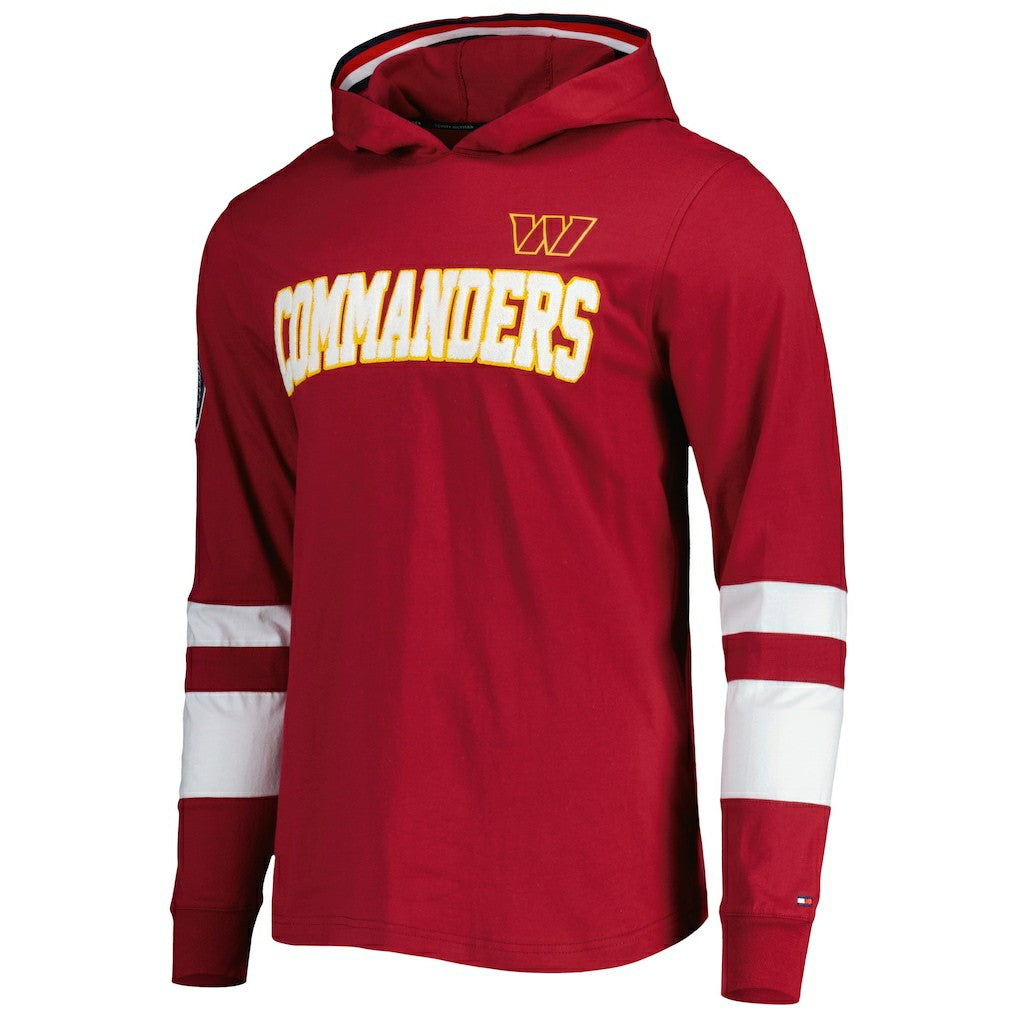 Washington Commanders Tommy Hilfiger Alex Long Sleeve Hoodie T-Shirt - Burgundy/White cheap