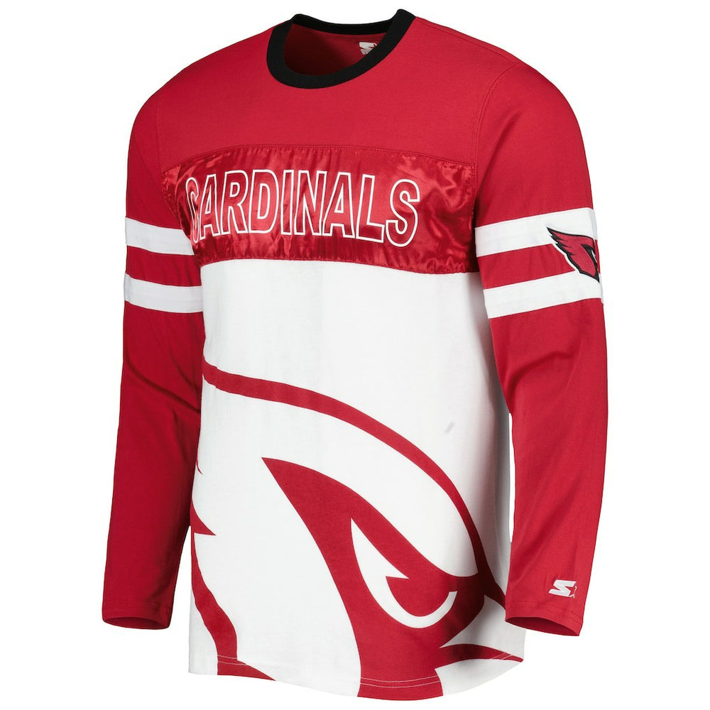 Arizona Cardinals Starter Halftime Long Sleeve T-Shirt - Cardinal/White outlet