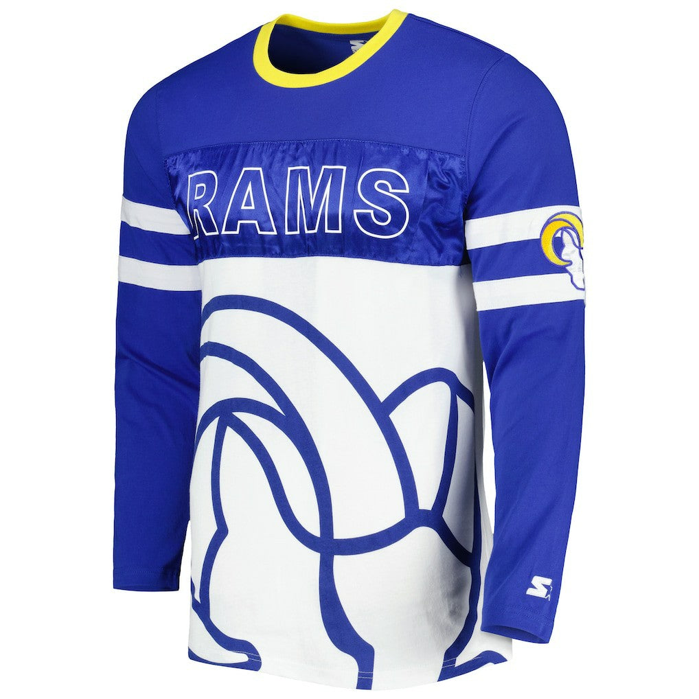 Los Angeles Rams Starter Halftime Long Sleeve T-Shirt - Royal/White cheap