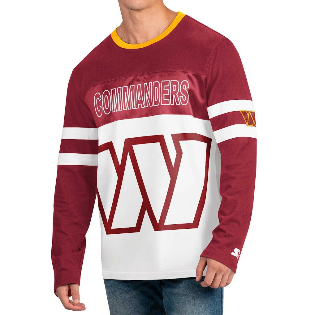 Washington Commanders Starter Halftime Long Sleeve T-Shirt - Burgundy/White on sale