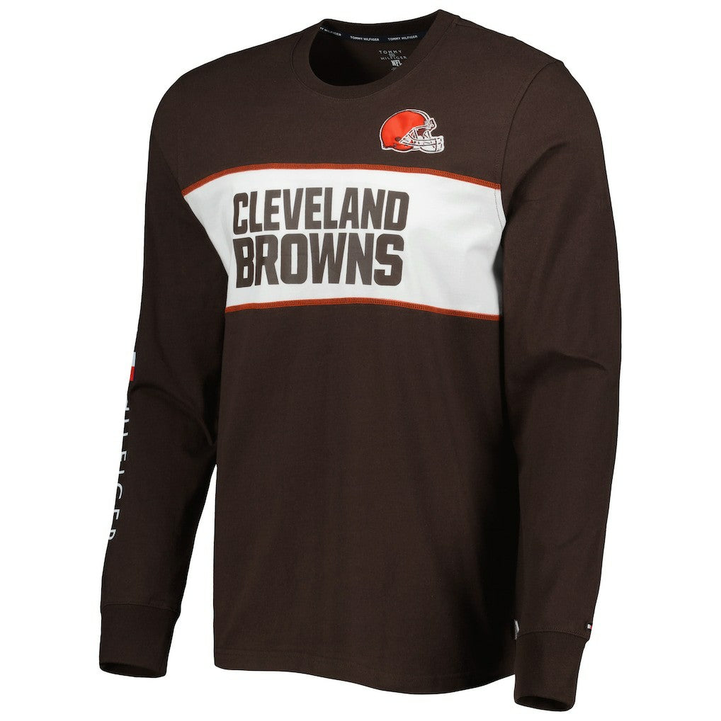 Cleveland Browns Tommy Hilfiger Peter Team Long Sleeve T-Shirt - Brown cheap