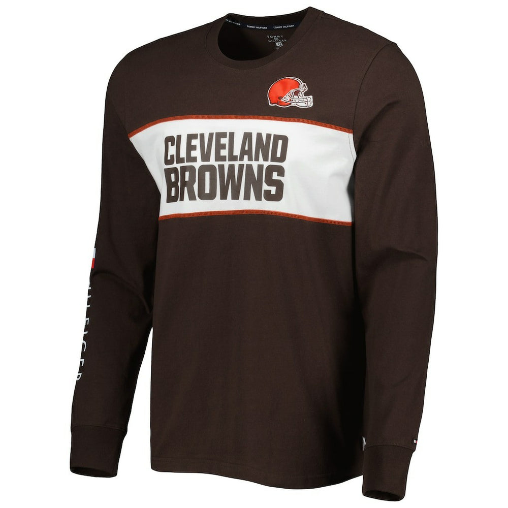 Cleveland Browns Tommy Hilfiger Peter Team Long Sleeve T-Shirt - Brown cheap