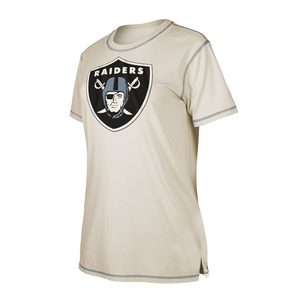 Las Vegas Raiders New Era Women's Split T-Shirt - Cream discount
