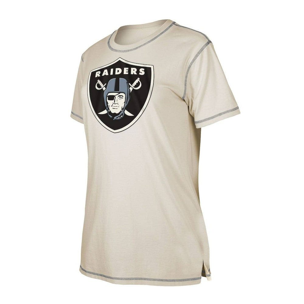 Las Vegas Raiders New Era Women's Split T-Shirt - Cream discount