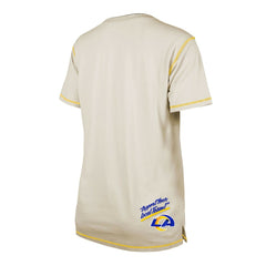 Los Angeles Rams New Era Women's Split T-Shirt - Cream sale