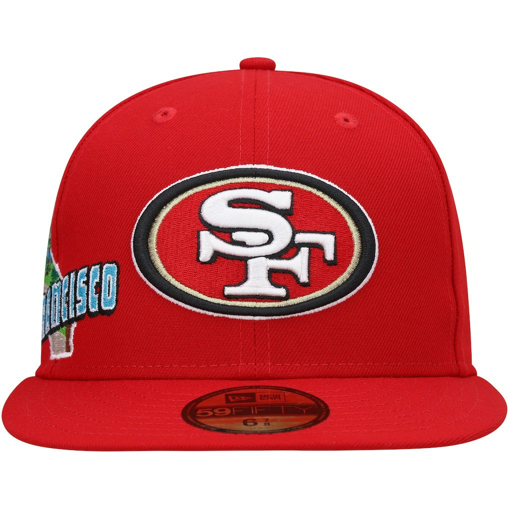San Francisco 49ers New Era Stateview 59FIFTY Fitted Hat - Scarlet for sale