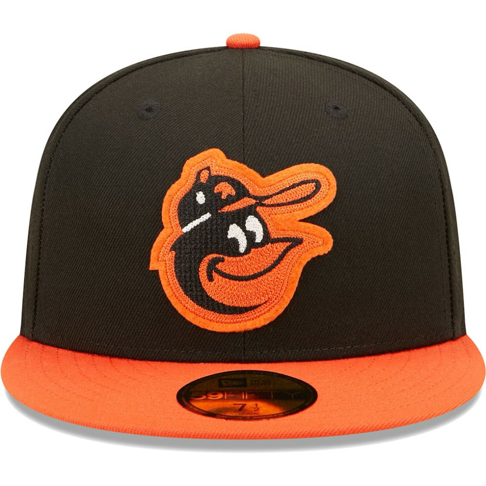 Baltimore Orioles 1983 World Series Champions  Letterman 59FIFTY Fitted Hat Black/Orange