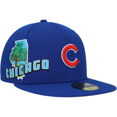 Chicago Cubs Stateview 59FIFTY Fitted Hat Royal
