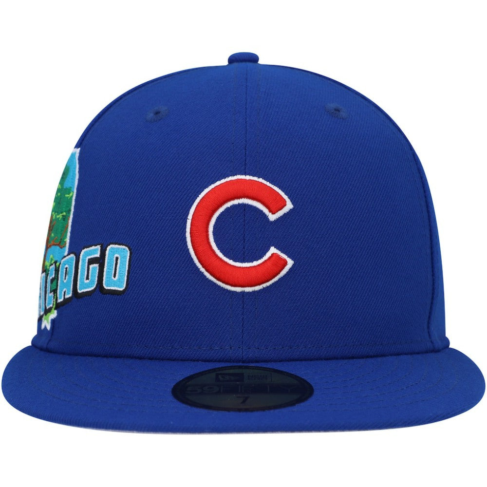 Chicago Cubs Stateview 59FIFTY Fitted Hat Royal