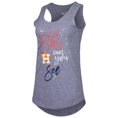 Houston Astros Touch Women's Americana Tri-Blend Racerback Tank Top Navy