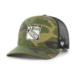 New York Rangers '47 Trucker Snapback Hat - Camo/Black Hats