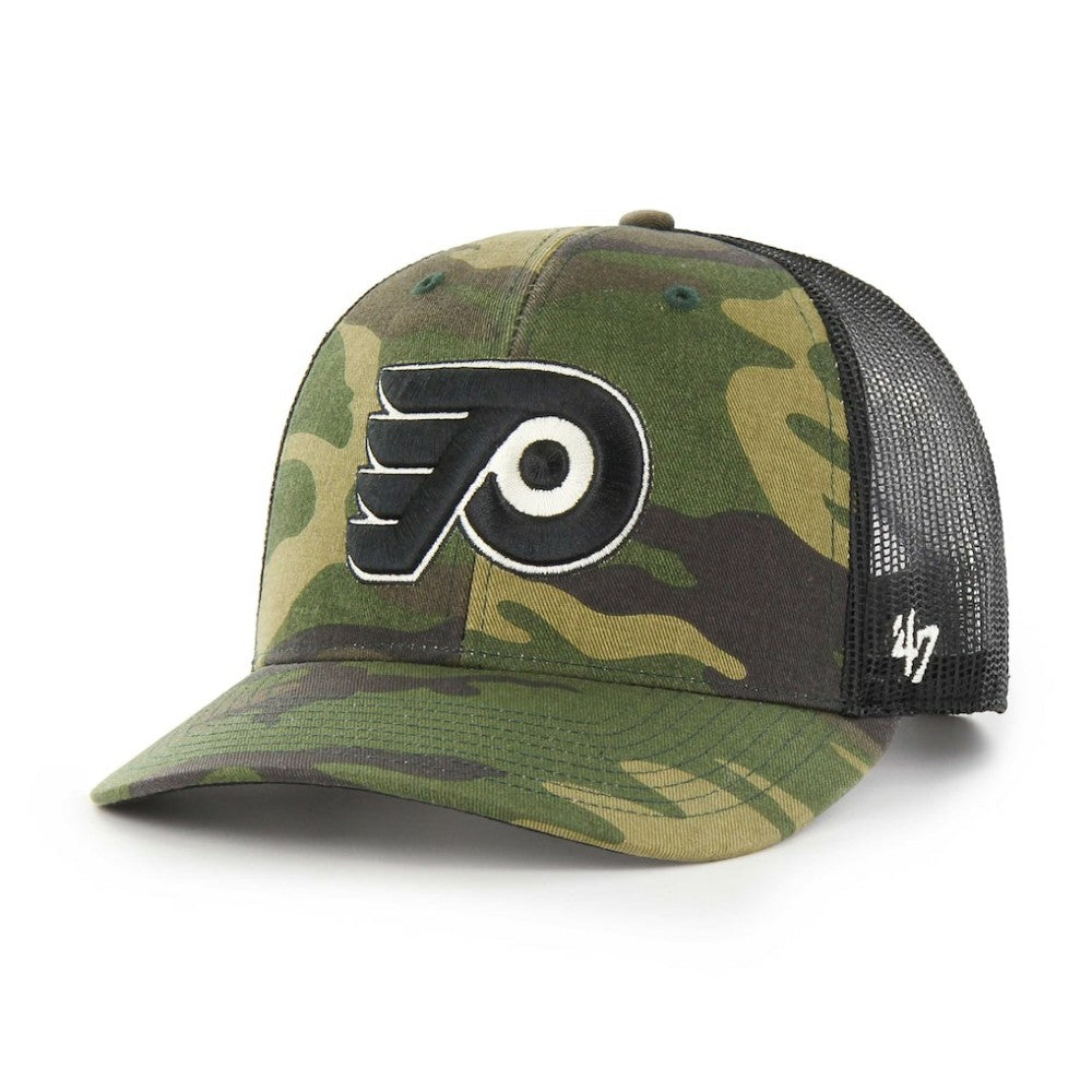 Philadelphia Flyers '47 Trucker Snapback Hat - Camo/Black Hats