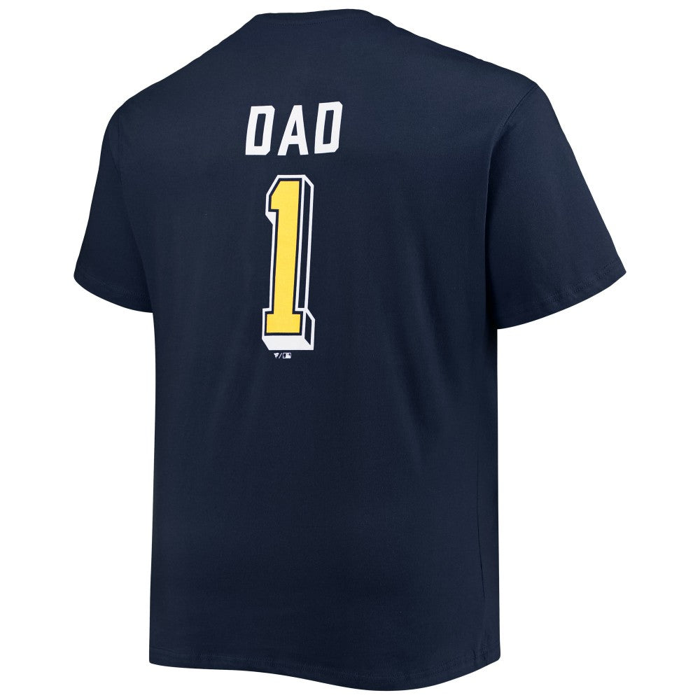 Milwaukee Brewers Big & Tall Father's Day #1 Dad T-Shirt Navy