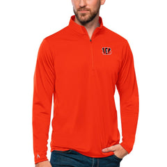 Cincinnati Bengals Antigua Tribute Quarter-Zip Lightweight Pullover Top - Orange discount