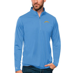 Los Angeles Chargers Antigua Tribute Quarter-Zip Lightweight Pullover Top - Powder Blue cheap