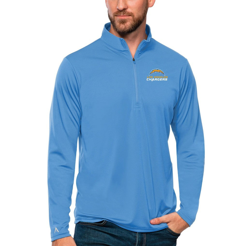 Los Angeles Chargers Antigua Tribute Quarter-Zip Lightweight Pullover Top - Powder Blue outlet