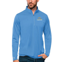 Los Angeles Chargers Antigua Tribute Quarter-Zip Lightweight Pullover Top - Powder Blue outlet