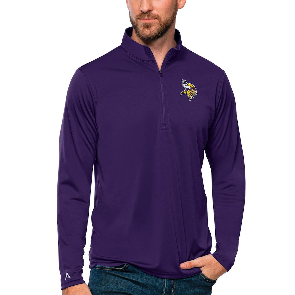 Minnesota Vikings Antigua Tribute Quarter-Zip Lightweight Pullover Top - Purple online