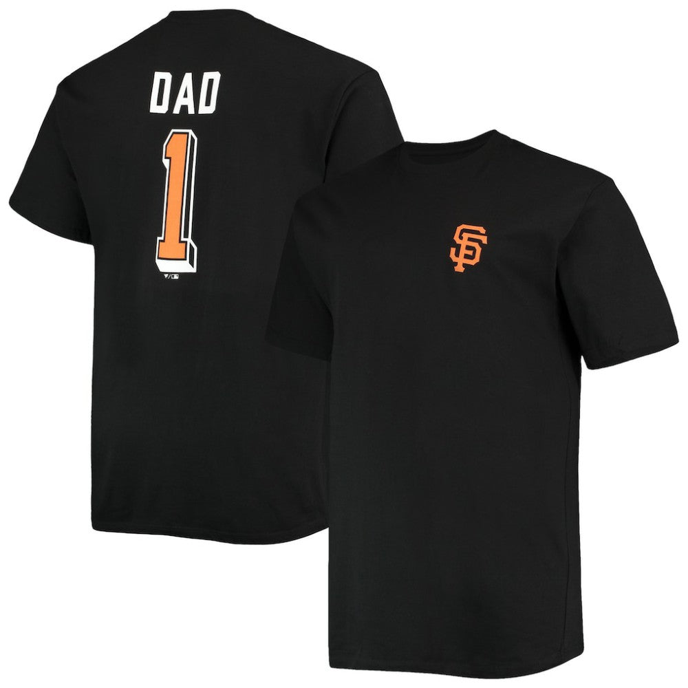 San Francisco Giants Big & Tall Father's Day #1 Dad T-Shirt Black